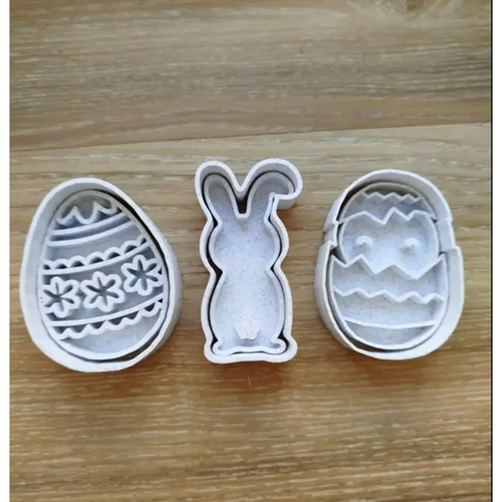 Cortadores De Galletas - Conejo Y Huevos (pack 3 Un) 2