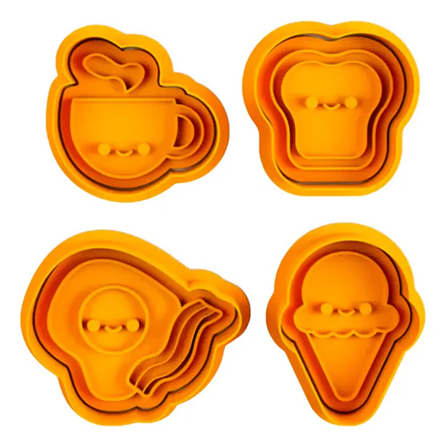 Cortadores De Galletas - Desayuno (pack 4 Un)