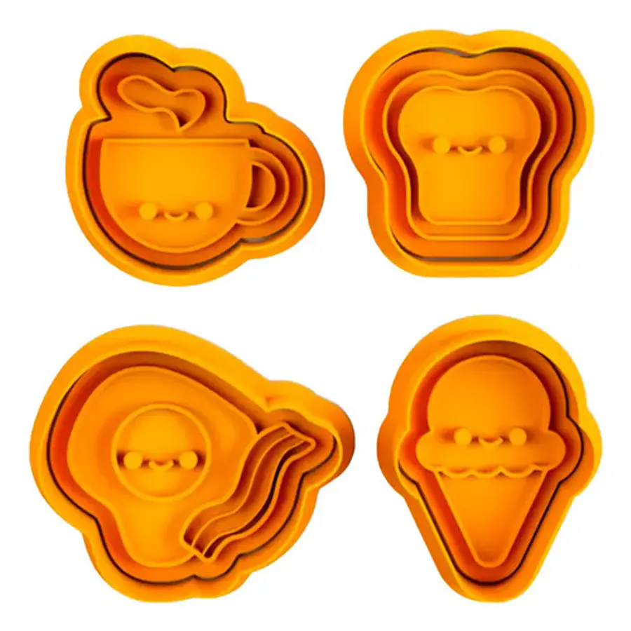 Cortadores De Galletas - Desayuno (pack 4 Un)