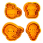 Cortadores De Galletas - Desayuno (pack 4 Un) - Miniatura 1