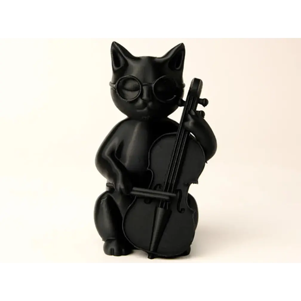 Escultura Gato Músico 2