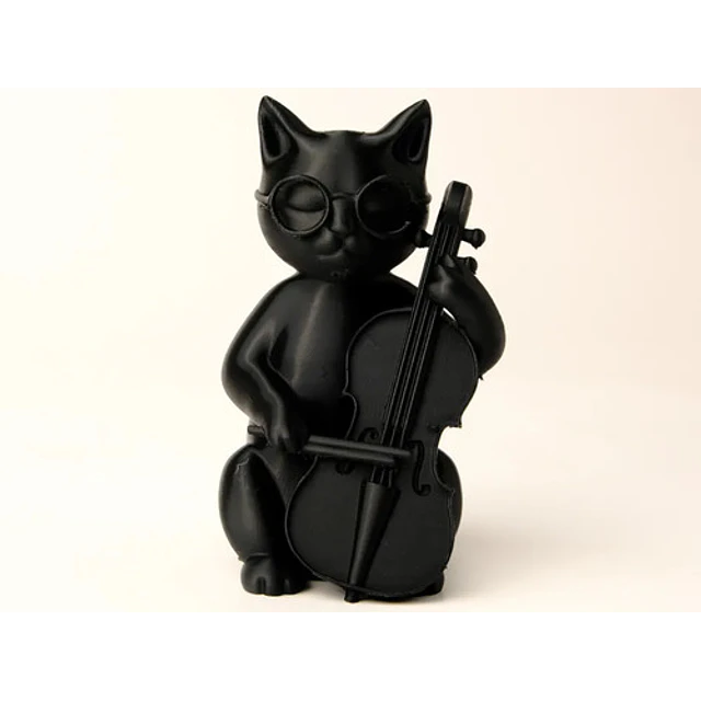 Escultura Gato Músico