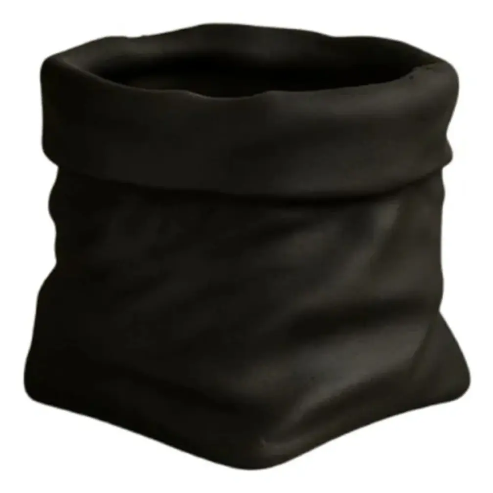 Maceta Forma De Bolsa Negra 1