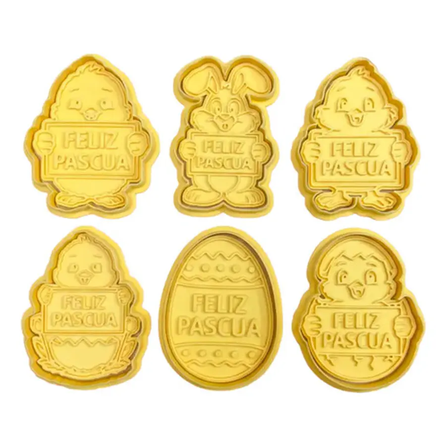 Cortadores De Galletas - Feliz Pascua (pack 6 Un)