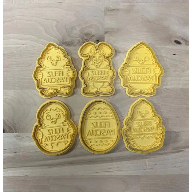 Cortadores De Galletas - Feliz Pascua (pack 6 Un)
