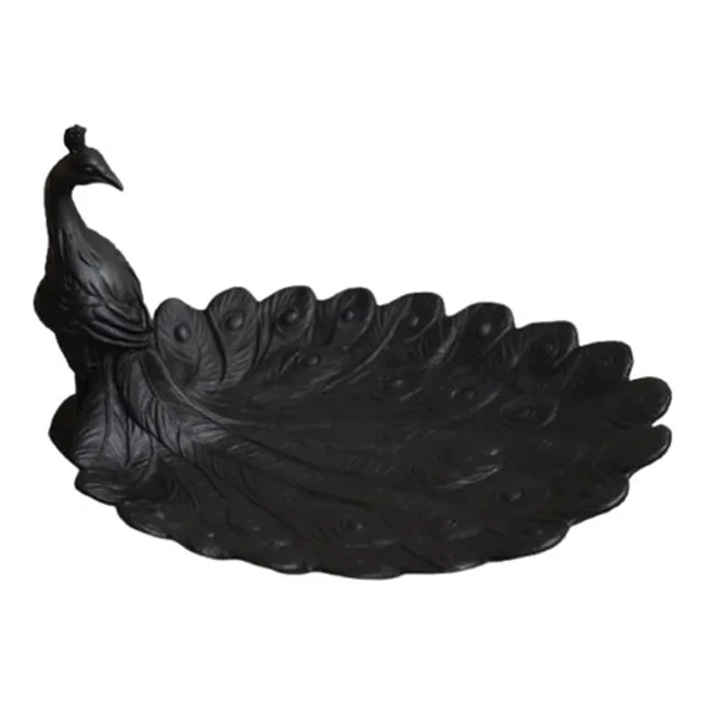 Bandeja Decorativa- Plumas De Pavo Real
