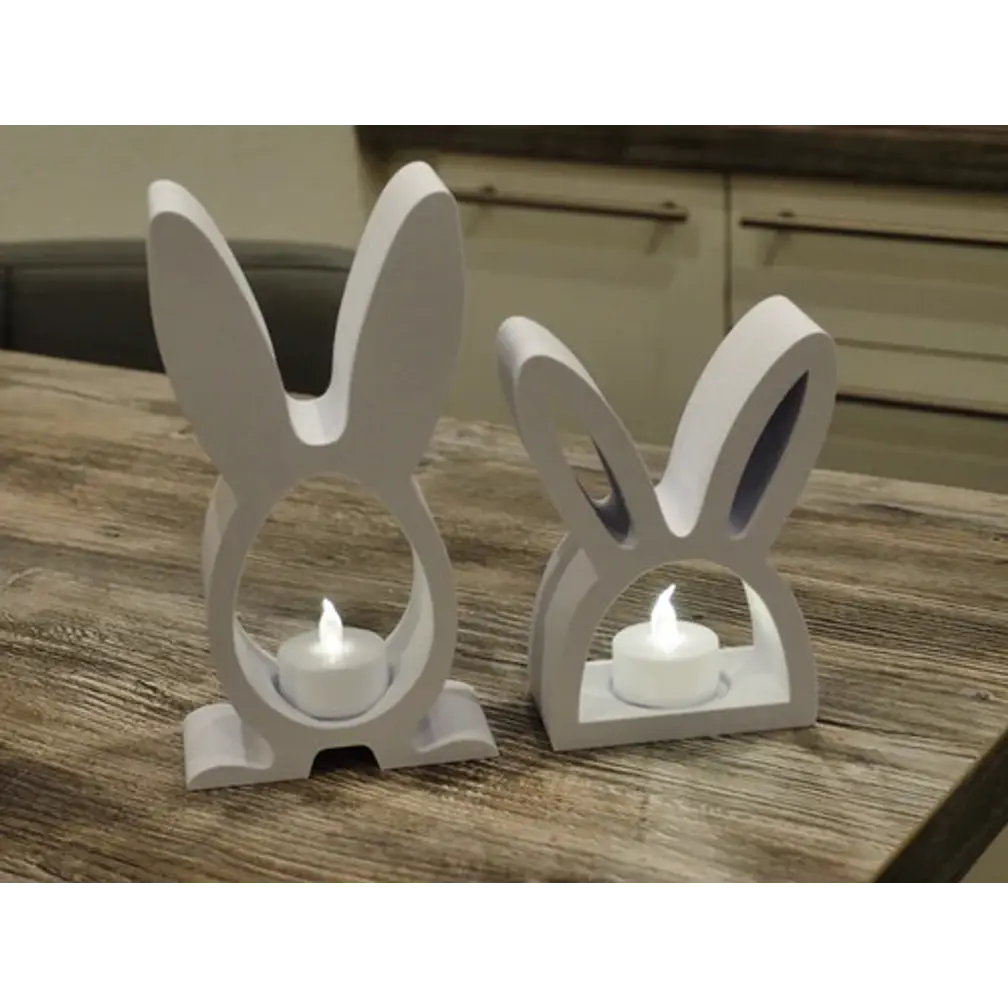 Pack De 2 Portavelas Led- Conejo De Pascua 4