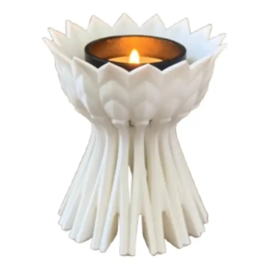 Portavelas Led- Flor De Loto