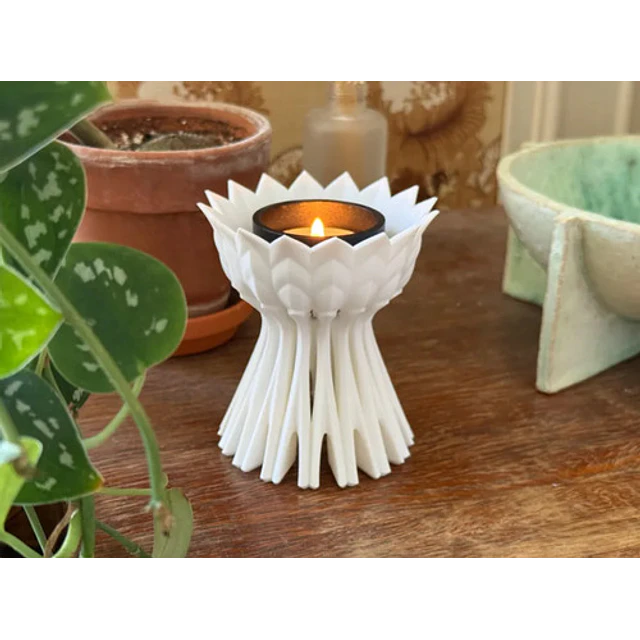 Portavelas Led- Flor De Loto