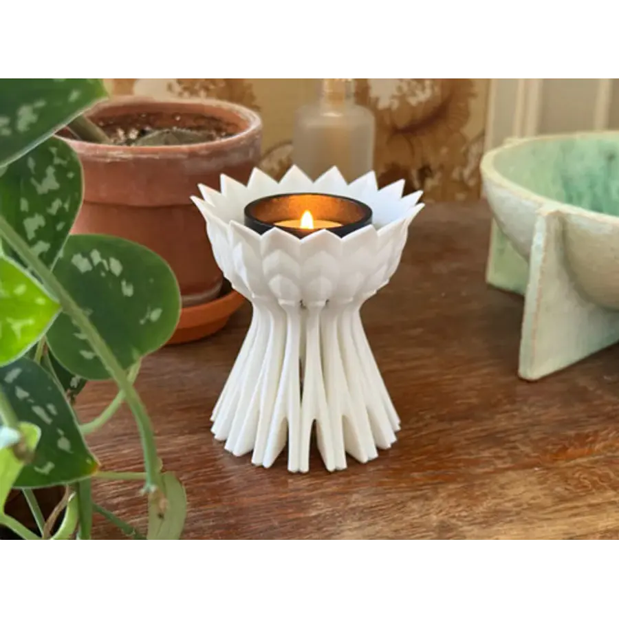 Portavelas Led- Flor De Loto