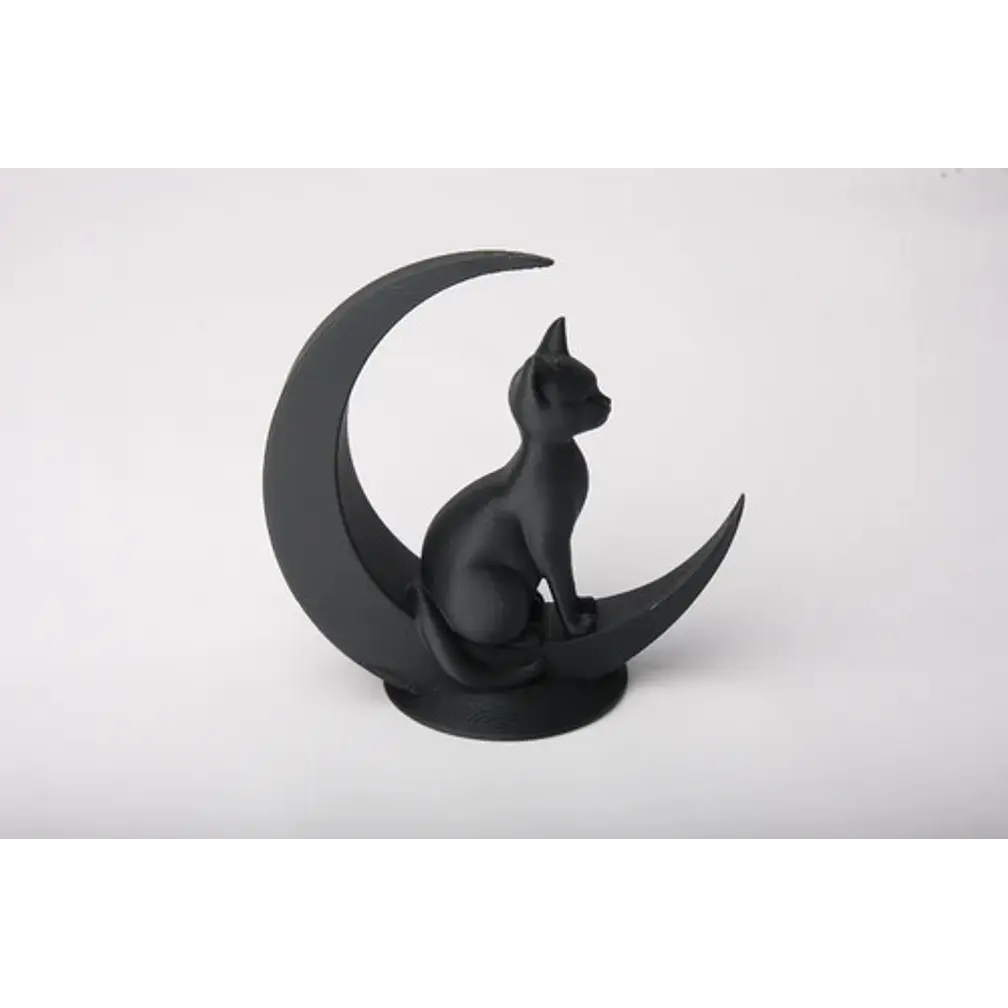 Escultura Gato Sentado En La Luna 1