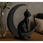 Escultura Gato Sentado En La Luna - Miniatura 2