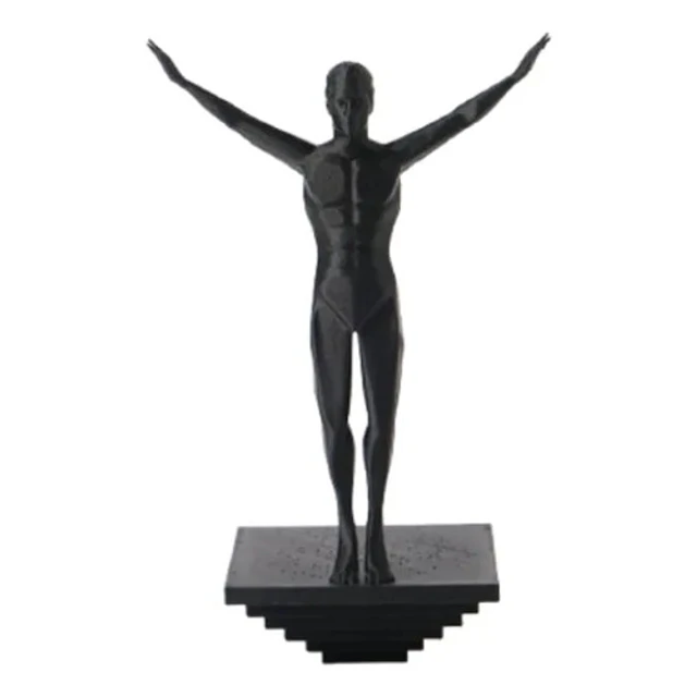 Escultura Negra- Atleta Abstracto