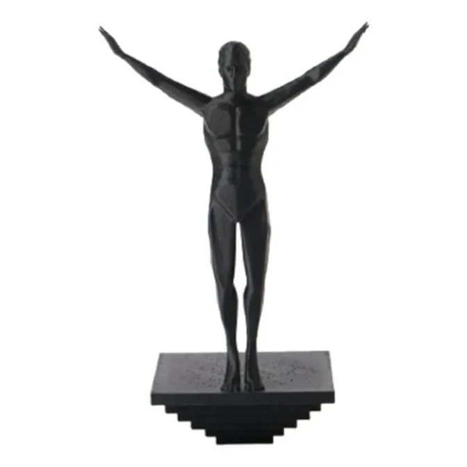 Escultura Negra- Atleta Abstracto 1