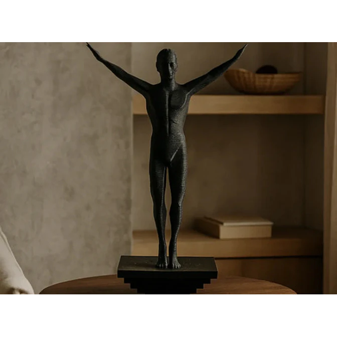 Escultura Negra- Atleta Abstracto 2