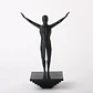 Escultura Negra- Atleta Abstracto - Miniatura 3