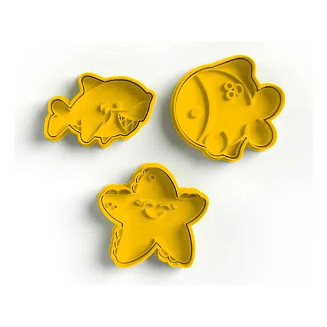 Cortadores De Galletas - Animales Marinos (pack 3 Un)