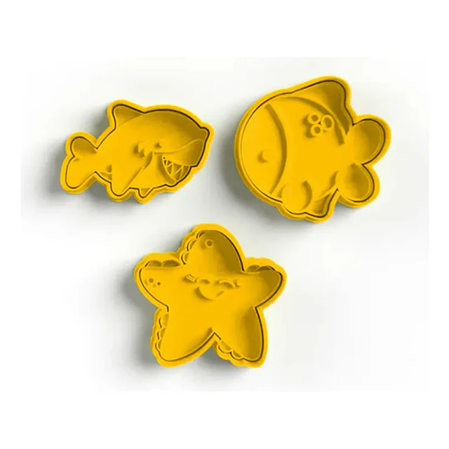 Cortadores De Galletas - Animales Marinos (pack 3 Un)