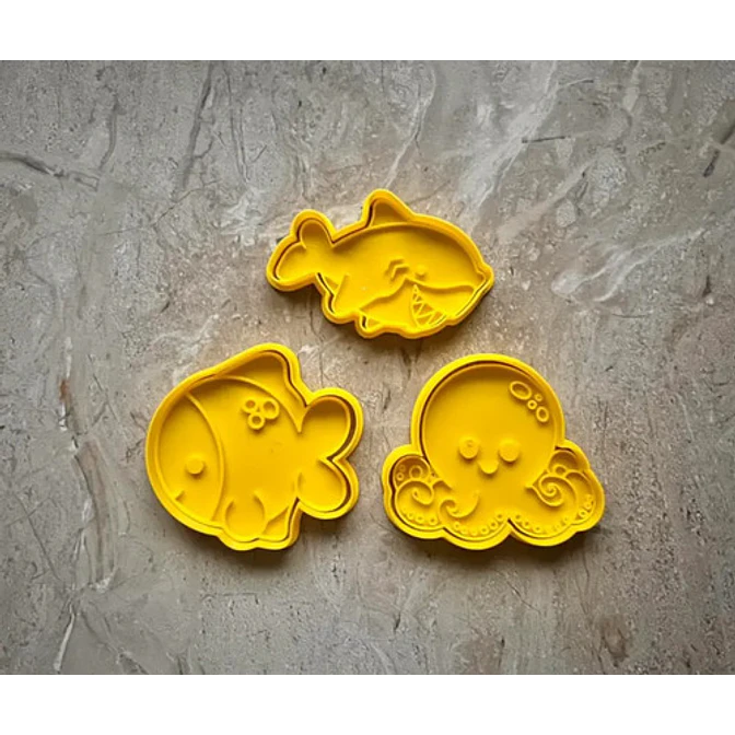 Cortadores De Galletas - Animales Marinos (pack 3 Un) 3