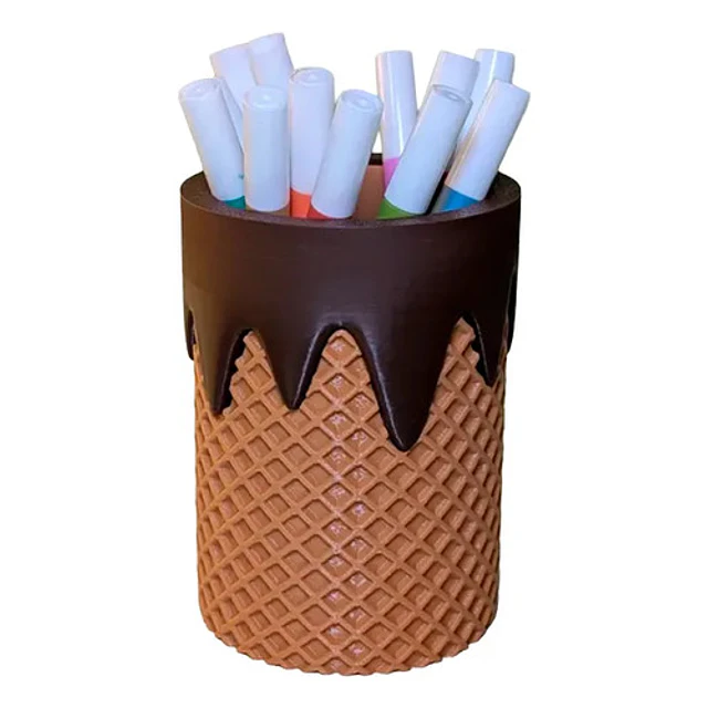 Organizador De Escritorio - Cono De Helado Chocolate