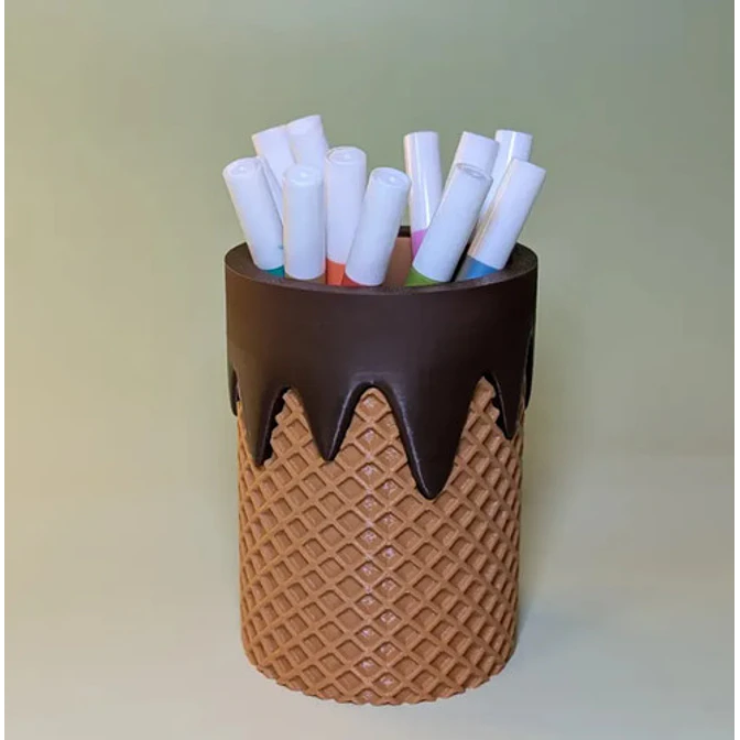 Organizador De Escritorio - Cono De Helado Chocolate 3