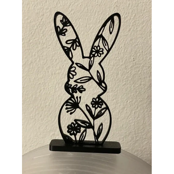 Escultura De Conejo De Pascua Floral Deco 1
