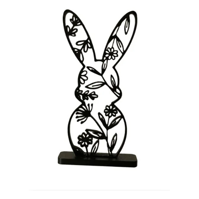 Escultura De Conejo De Pascua Floral Deco 2