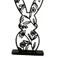 Escultura De Conejo De Pascua Floral Deco - Miniatura 2