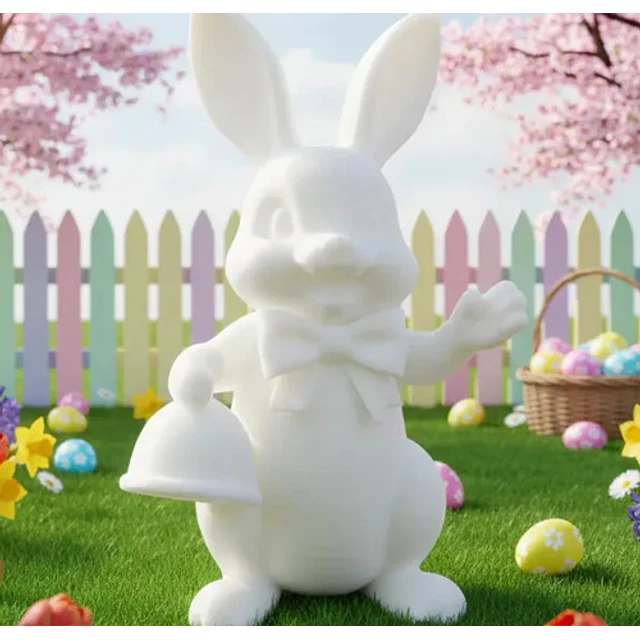 Figura De Conejo Con Campana