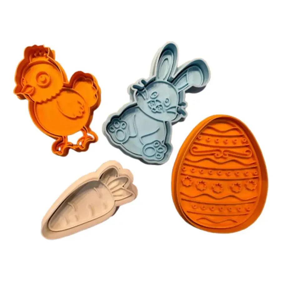 Conjunto De Cortadores De Galletas De Pascua (4 Un)
