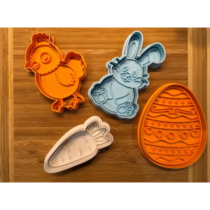 Conjunto De Cortadores De Galletas De Pascua (4 Un) 2