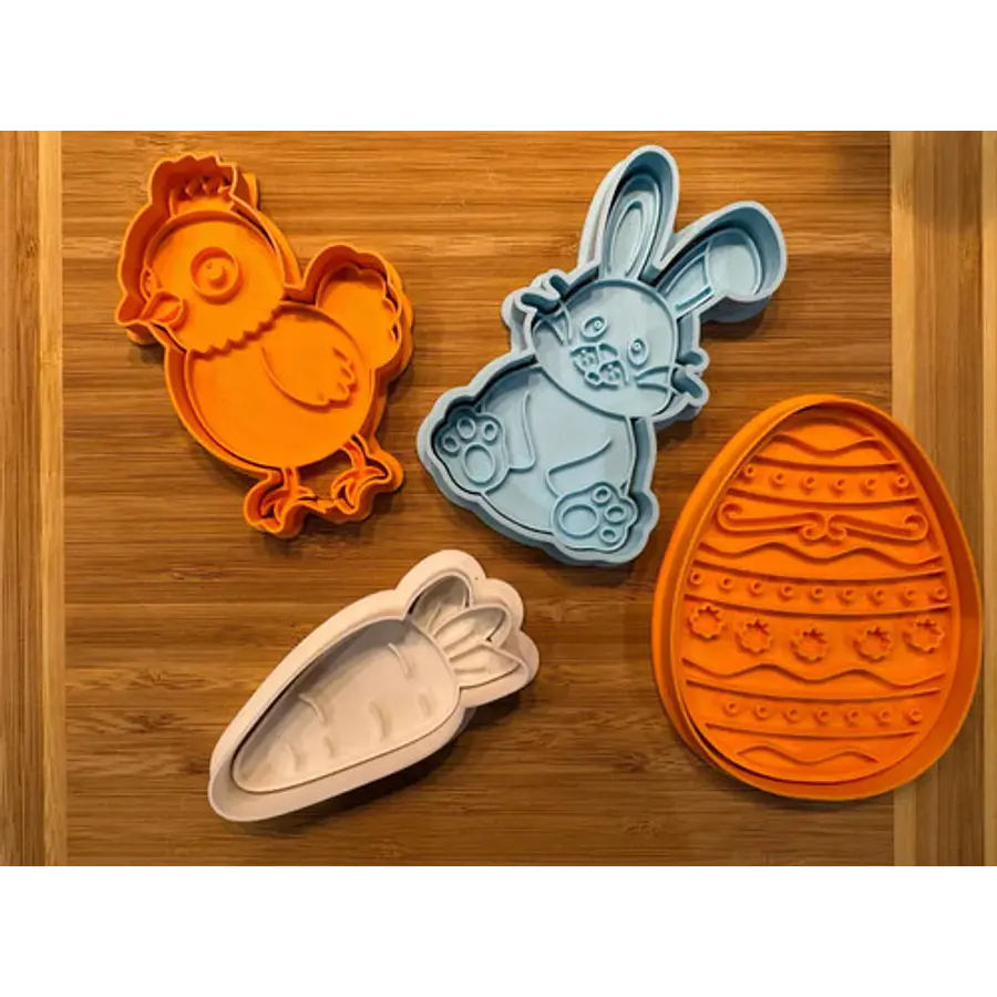 Conjunto De Cortadores De Galletas De Pascua (4 Un)