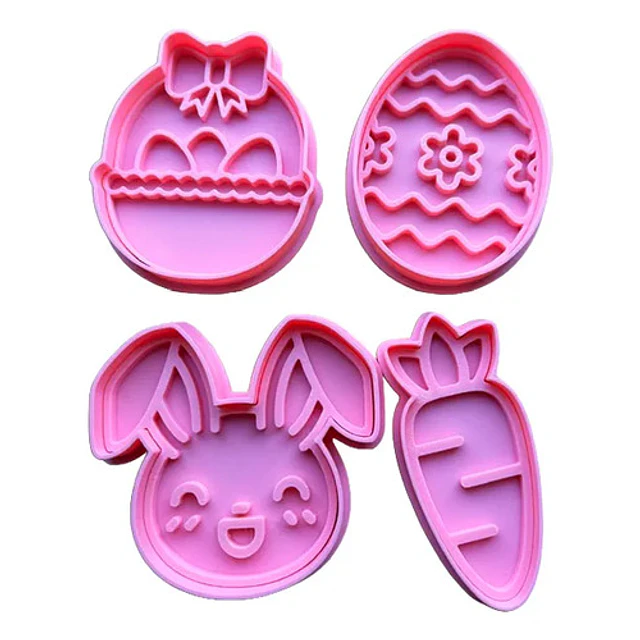 Cortadores De Galletas De Pascua  (pack 4 Un)