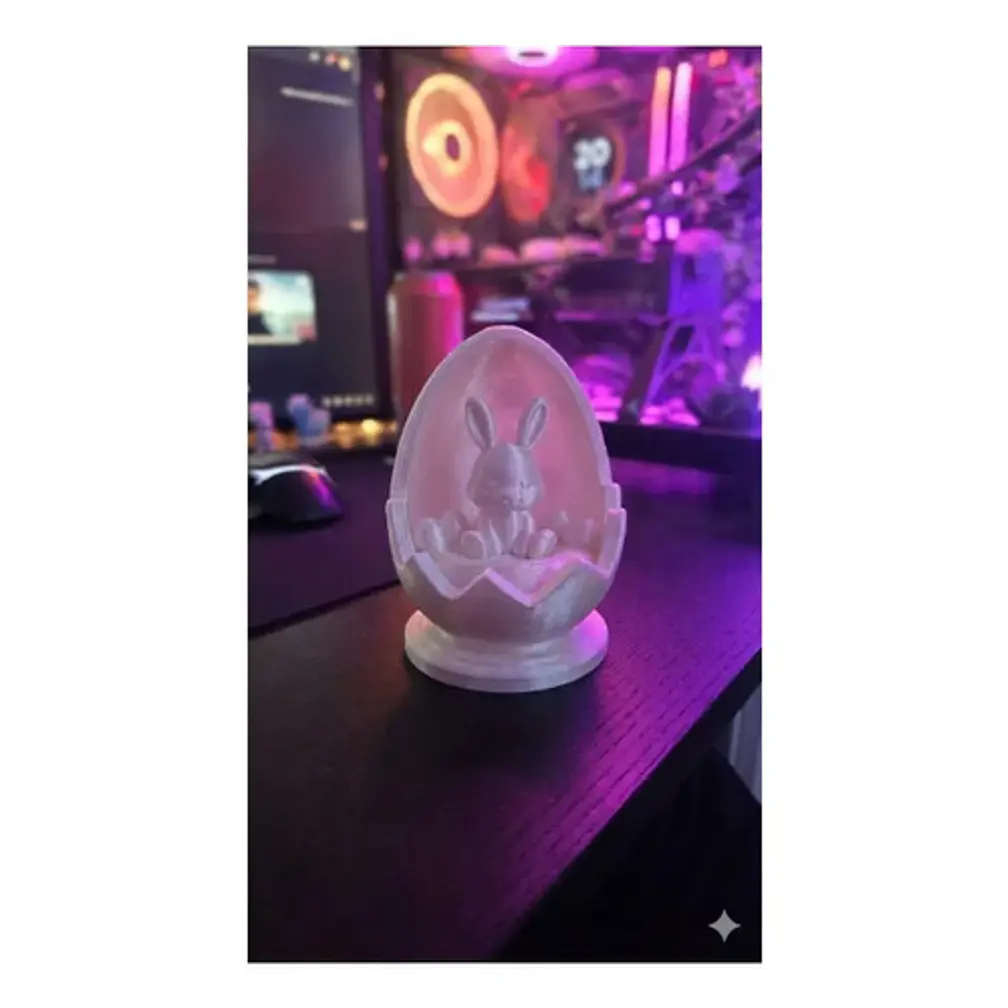 Figura Decorativa De Conejo De Pascua En Huevo 4