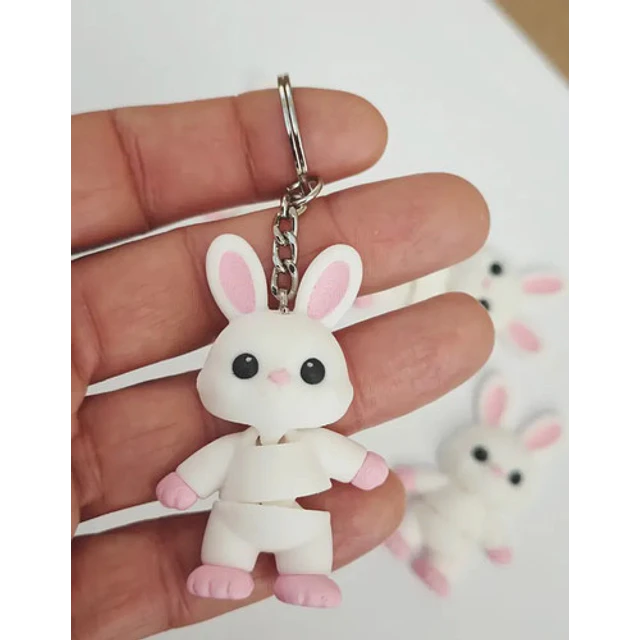 Llavero Mini Flexi Conejo De Pascua