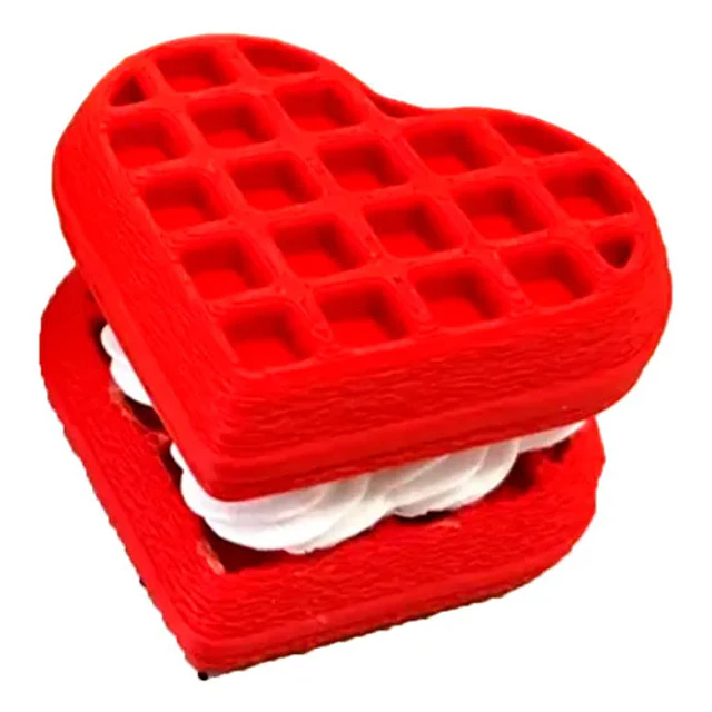 Figura Clicker De Waffle En Forma De Corazón
