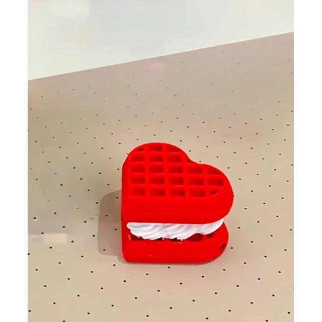 Figura Clicker De Waffle En Forma De Corazón