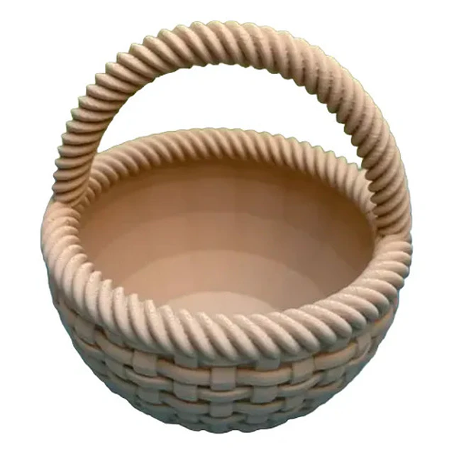 Cesta De Pascua Pequeña Tejida