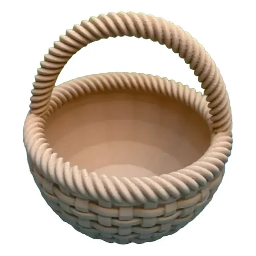 Cesta De Pascua Pequeña Tejida