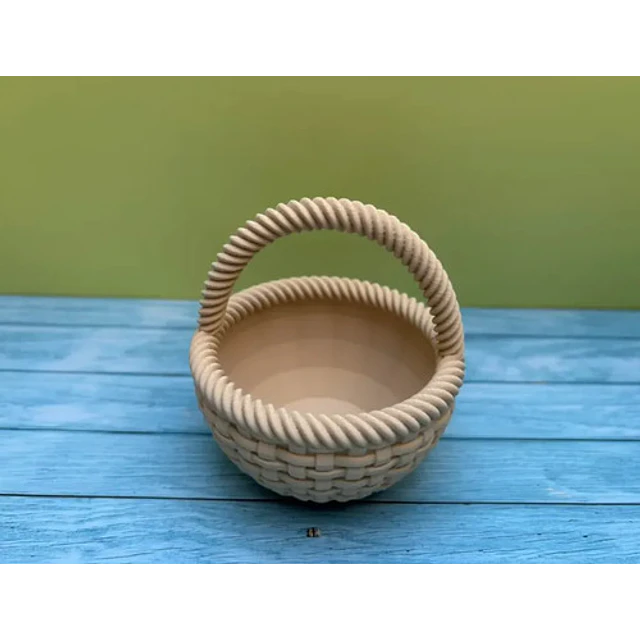 Cesta De Pascua Pequeña Tejida