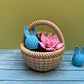 Cesta De Pascua Pequeña Tejida - Miniatura 3