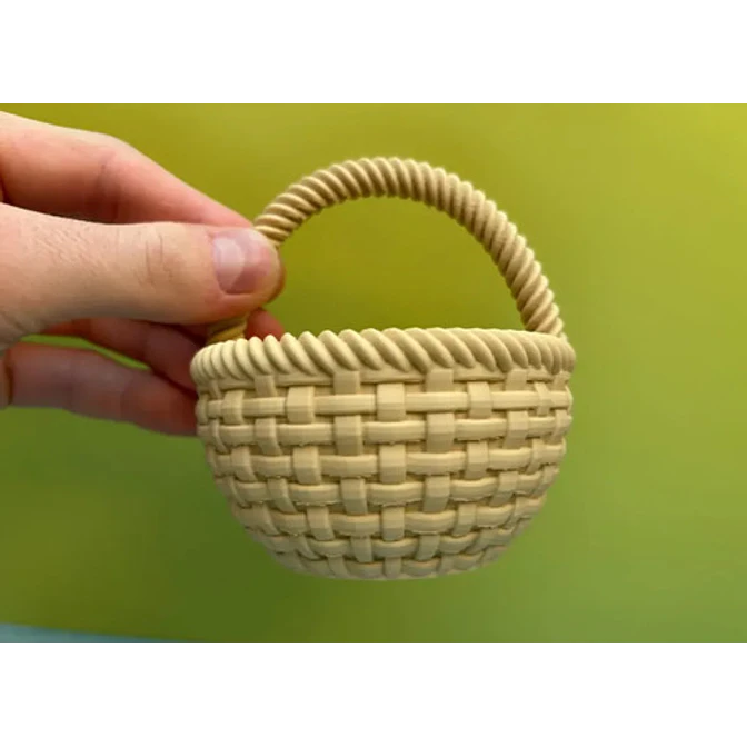 Cesta De Pascua Pequeña Tejida 4