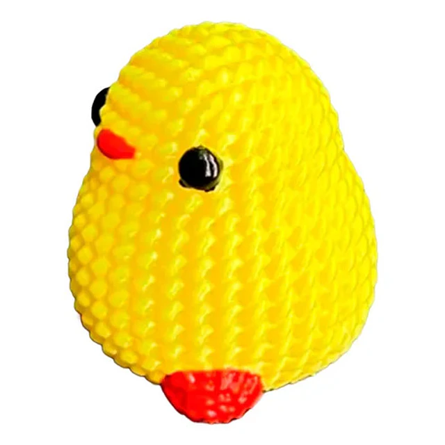 Figura Pollito Adorable Estilo Tejido