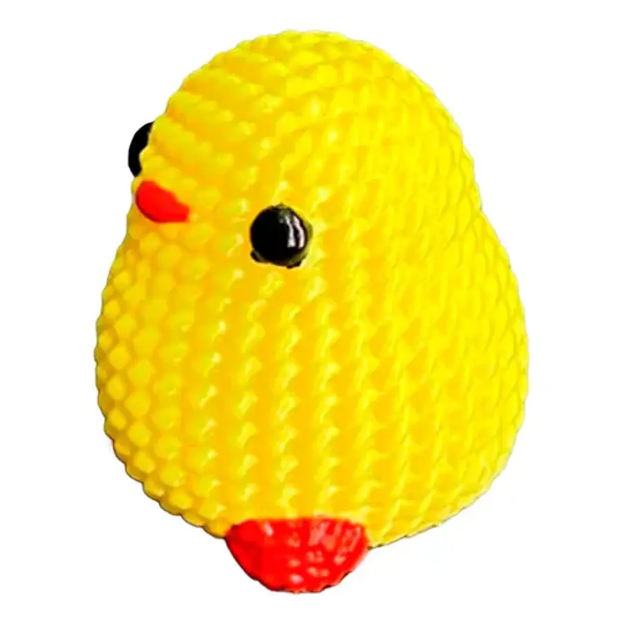 Figura Pollito Adorable Estilo Tejido