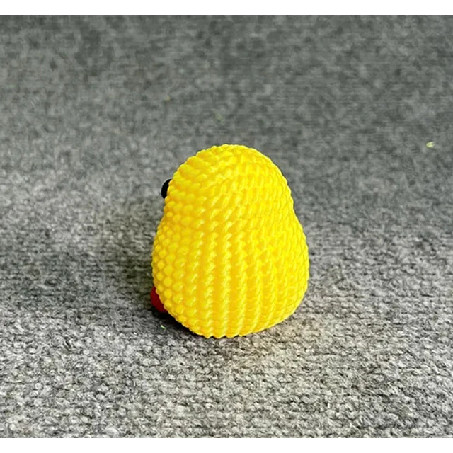 Figura Pollito Adorable Estilo Tejido