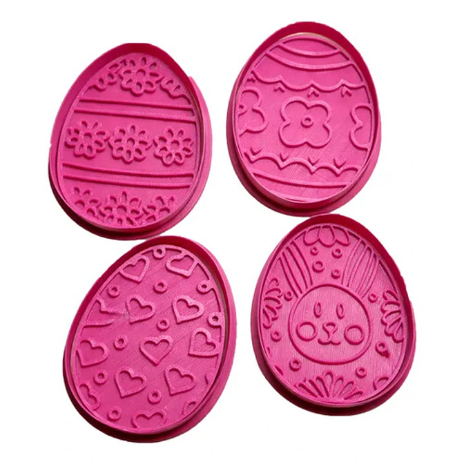 Cortadores De Galletas De Huevos De Pascua (pack 4 Un) 1