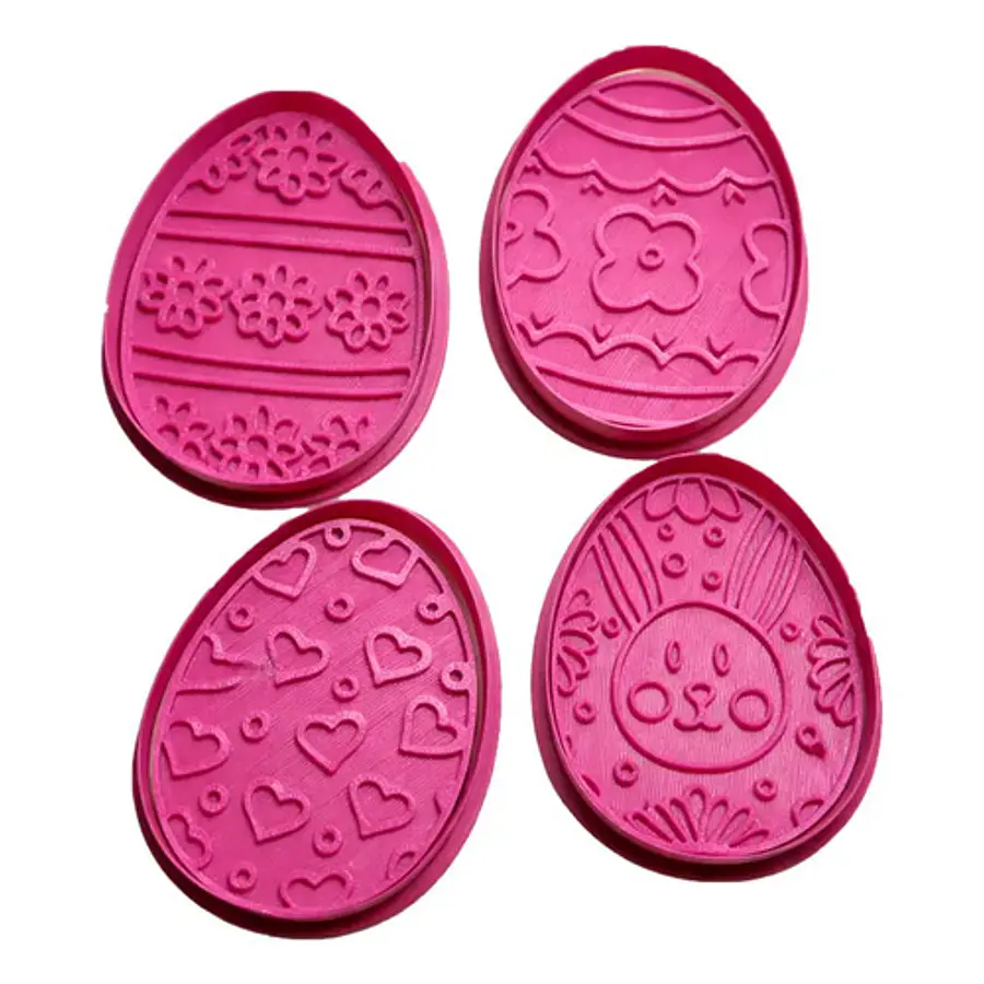 Cortadores De Galletas De Huevos De Pascua (pack 4 Un)