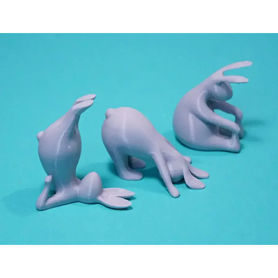 Figuras Decorativas De Conejitos Haciendo Yoga