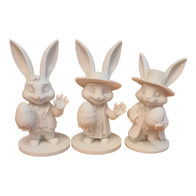 Figuras Conejitos Elegantes De Pascua