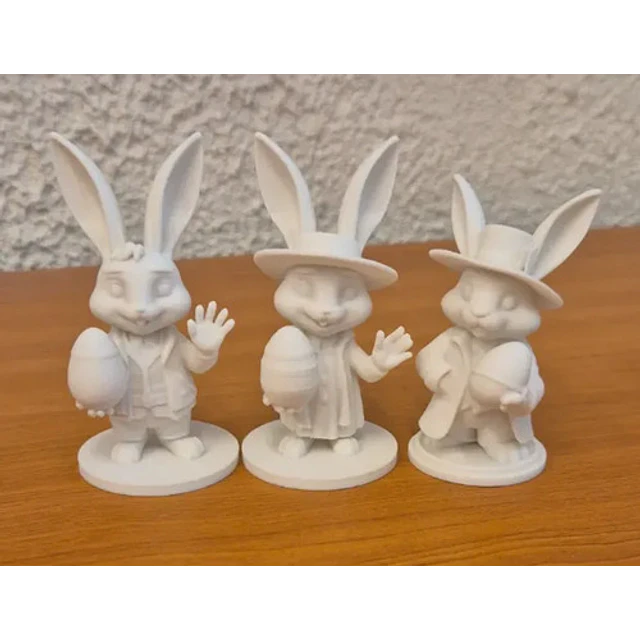 Figuras Conejitos Elegantes De Pascua